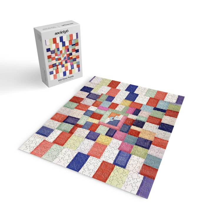 Korean 19th Century Geometric Textile Print Jigsaw Puzzle Gallery Image 2