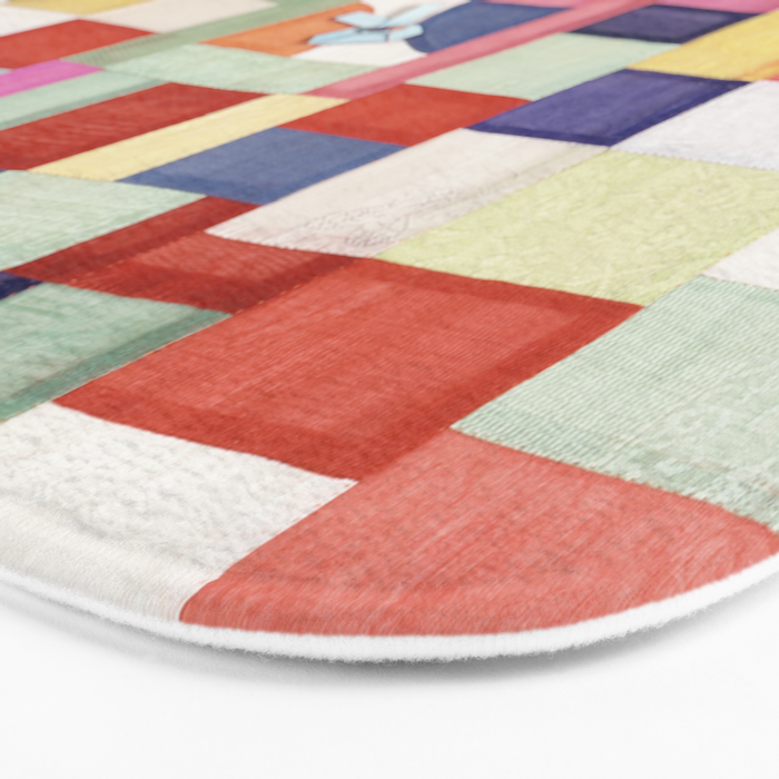 Korean 19th Century Geometric Textile Print Bath Mat Gallery Image 3