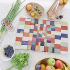 Korean 19th Century Geometric Textile Print Cutting Board Gallery Image 2