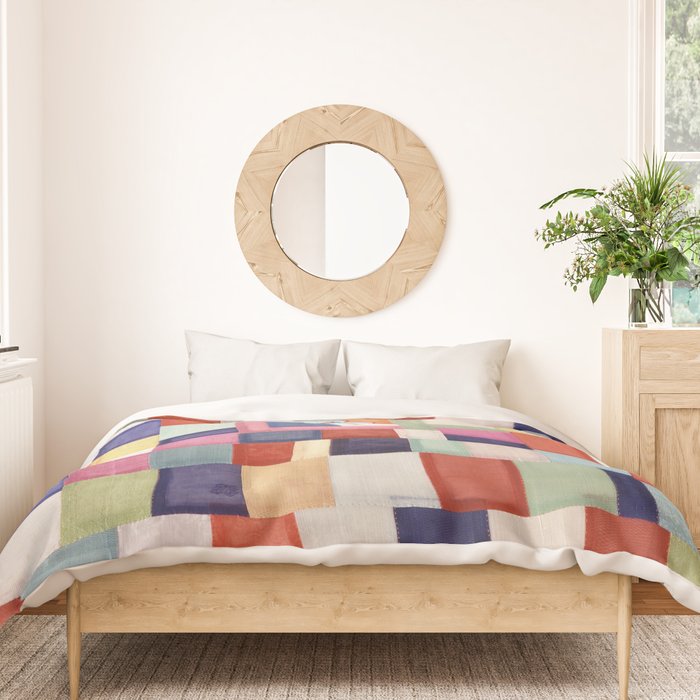 Korean 19th Century Geometric Textile Print Duvet Cover Gallery Image 3