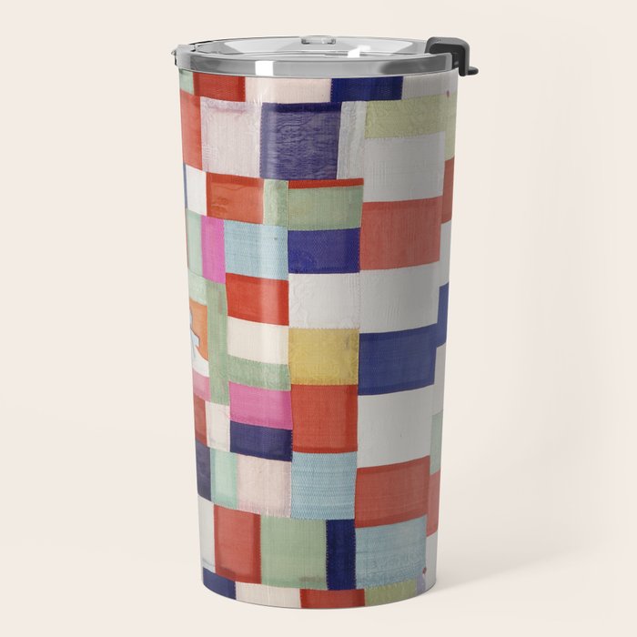 Korean 19th Century Geometric Textile Print Travel Mug Gallery Image 2