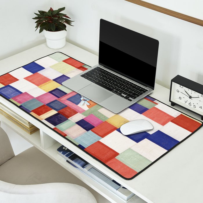 Korean 19th Century Geometric Textile Print Desk Mat Gallery Image 2