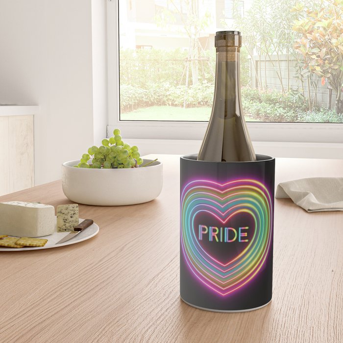 Neon Pride Heart Wine Chiller Gallery Image 4