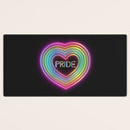 Neon Pride Heart Desk Mat Gallery Image 3