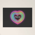 Neon Pride Heart Welcome Mat Gallery Image 1