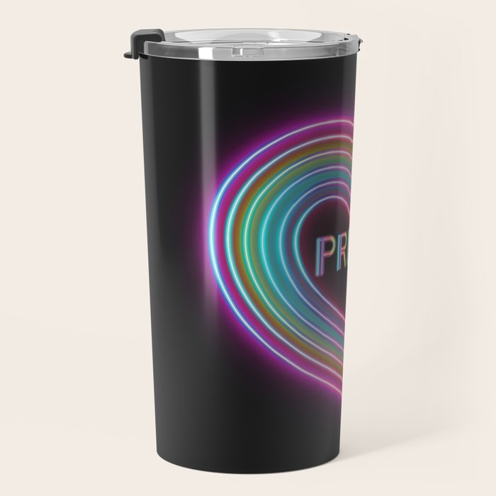 Neon Pride Heart Travel Mug Gallery Image 3