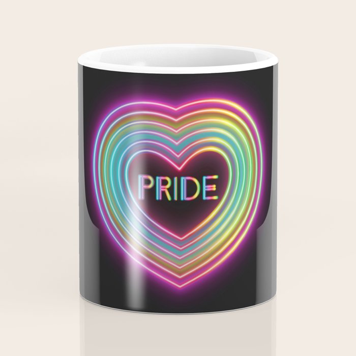 Neon Pride Heart Coffee Mug Gallery Image 4