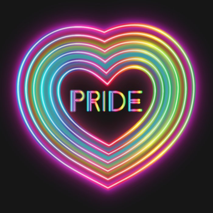 Neon Pride Heart Coffee Mug Gallery Image 2