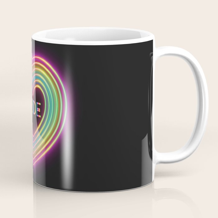 Neon Pride Heart Coffee Mug Gallery Image 1