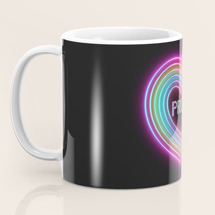 Neon Pride Heart Coffee Mug Gallery Image 3