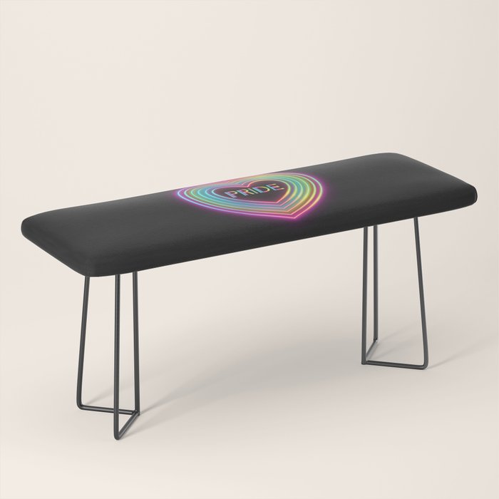 Neon Pride Heart Bench Gallery Image 1