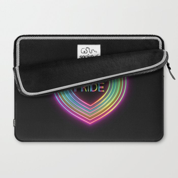 Neon Pride Heart Laptop Sleeve Gallery Image 2