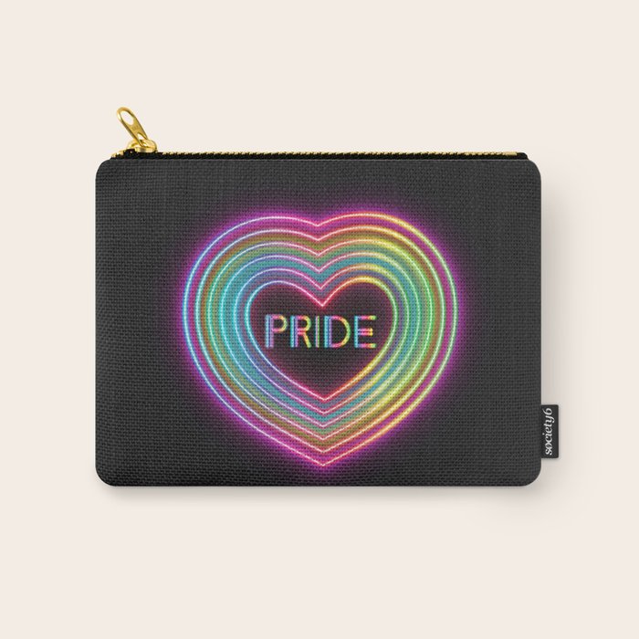 Neon Pride Heart Carry All Pouch Gallery Image 1