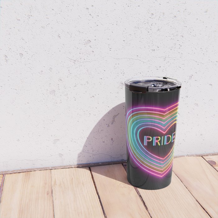 Neon Pride Heart Travel Mug Gallery Image 4