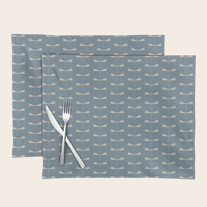Dragonfly Pattern I Blue Placemat Gallery Image 1