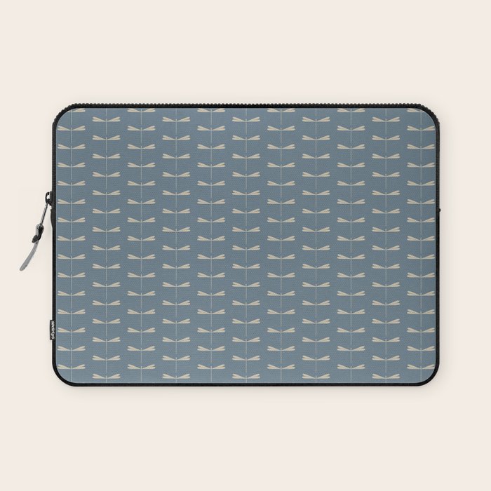 Dragonfly Pattern I Blue Laptop Sleeve Gallery Image 1
