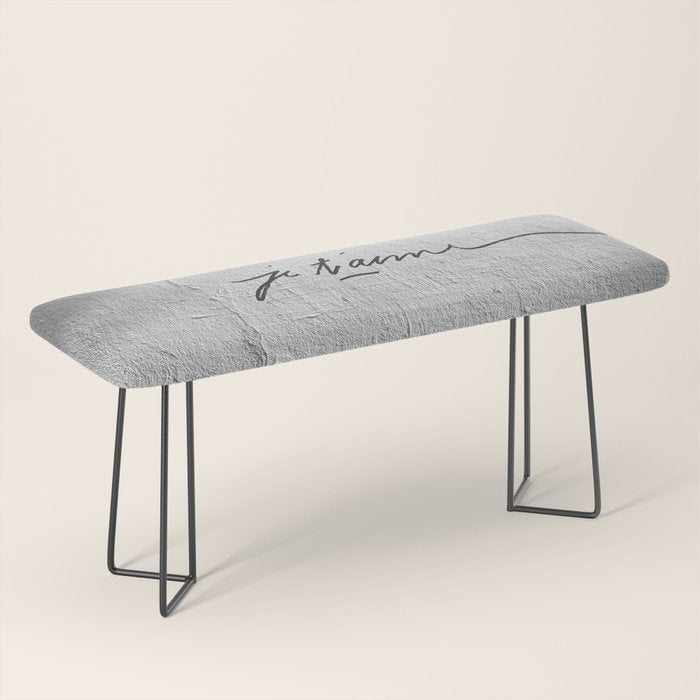Je t'aime - Love Graffiti Art Print in France - Romantic Bedroom Decor Bench Gallery Image 1