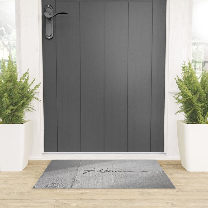 Je t'aime - Love Graffiti Art Print in France - Romantic Bedroom Decor Welcome Mat Gallery Image 3