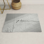 Je t'aime - Love Graffiti Art Print in France - Romantic Bedroom Decor Rug Gallery Image 1