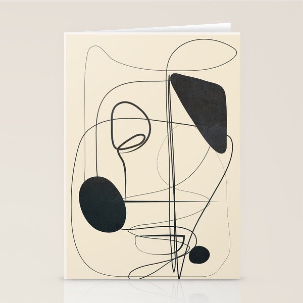 Abstract Line Art VIII Stationery Card Gallery Image 2