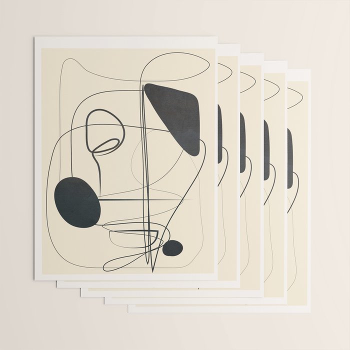 Abstract Line Art VIII Wrapping Paper Gallery Image 3