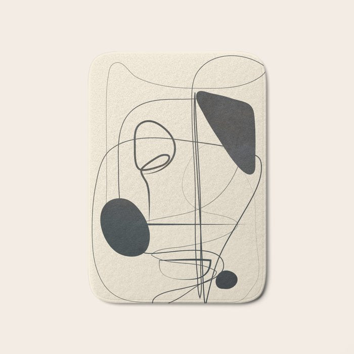 Abstract Line Art VIII Bath Mat Gallery Image 1