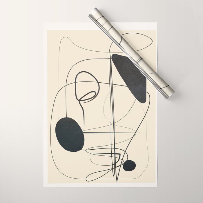 Abstract Line Art VIII Wrapping Paper Gallery Image 1