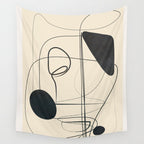 Abstract Line Art VIII Wall Tapestry Gallery Image 4