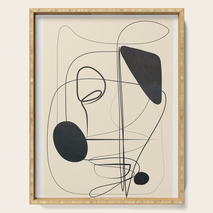 Abstract Line Art VIII Serving Tray Gallery Image 1