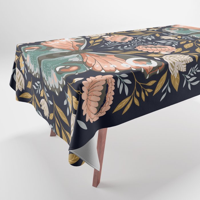William Morris Butterfly - Midnight Garden Tablecloth Gallery Image 1