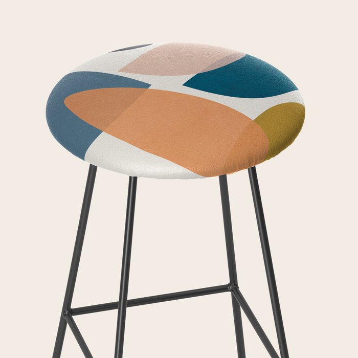 Free Abstract Shapes I Stool Gallery Image 2