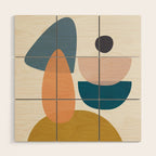 Free Abstract Shapes I Wood Wall Art Gallery Image 1
