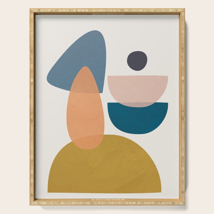 Free Abstract Shapes I Serving Tray Gallery Image 1