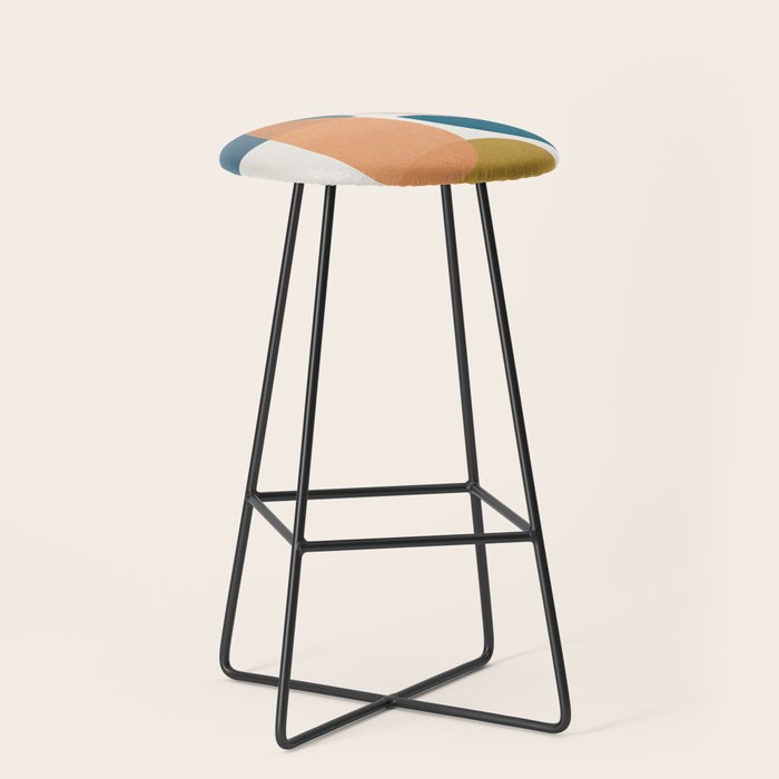 Free Abstract Shapes I Stool Gallery Image 1