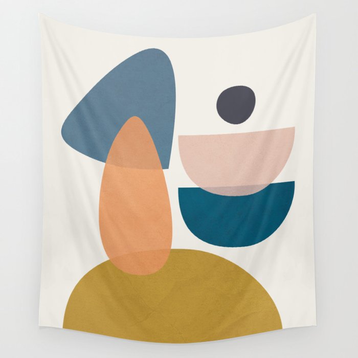 Free Abstract Shapes I Wall Tapestry Gallery Image 1