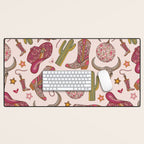 Western Disco Dreams , Cowgirl Pattern Desk Mat Gallery Image 1