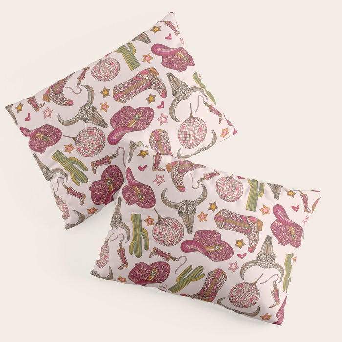Western Disco Dreams , Cowgirl Pattern Pillow Sham Gallery Image 3