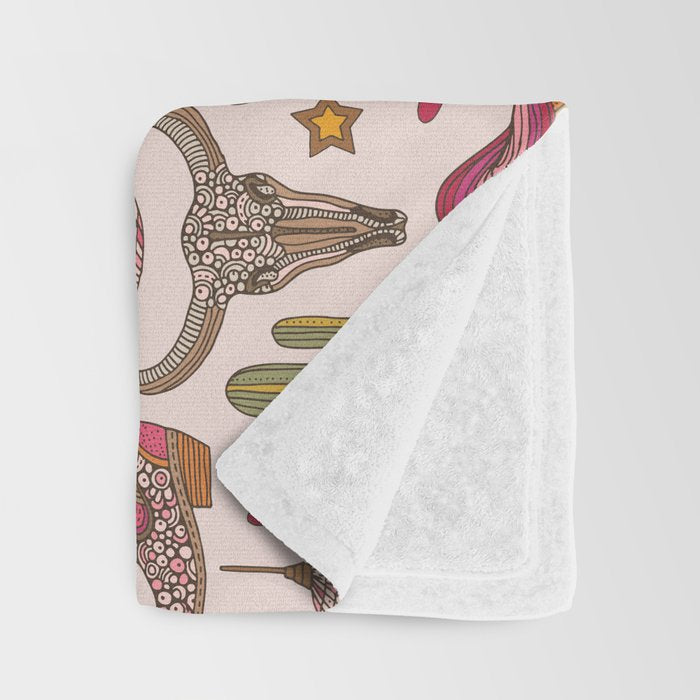 Western Disco Dreams , Cowgirl Pattern Throw Blanket Gallery Image 3