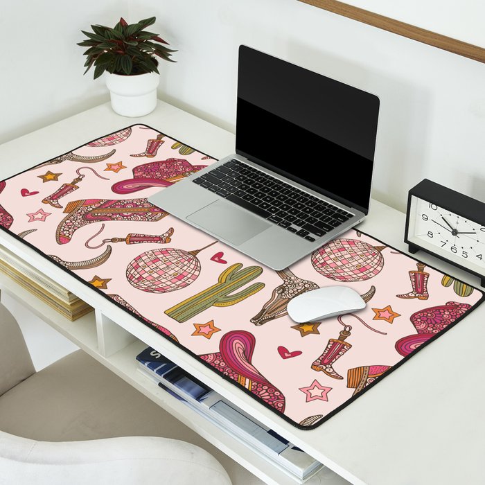 Western Disco Dreams , Cowgirl Pattern Desk Mat Gallery Image 2