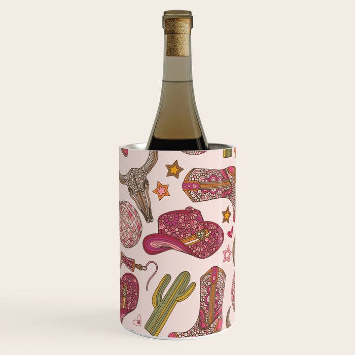 Western Disco Dreams , Cowgirl Pattern Wine Chiller Gallery Image 1