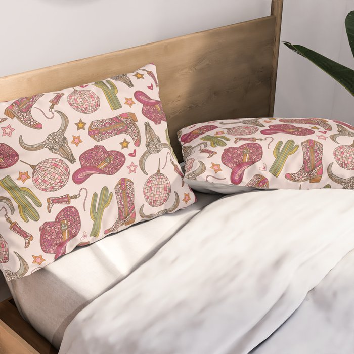Western Disco Dreams , Cowgirl Pattern Pillow Sham Gallery Image 2