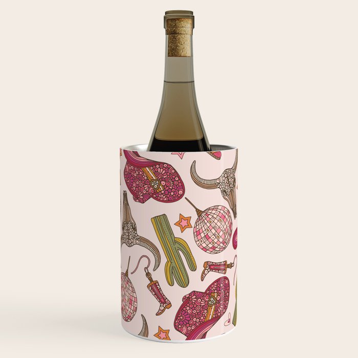 Western Disco Dreams , Cowgirl Pattern Wine Chiller Gallery Image 2