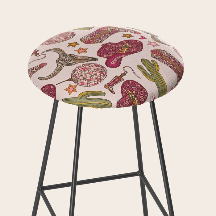 Western Disco Dreams , Cowgirl Pattern Stool Gallery Image 2
