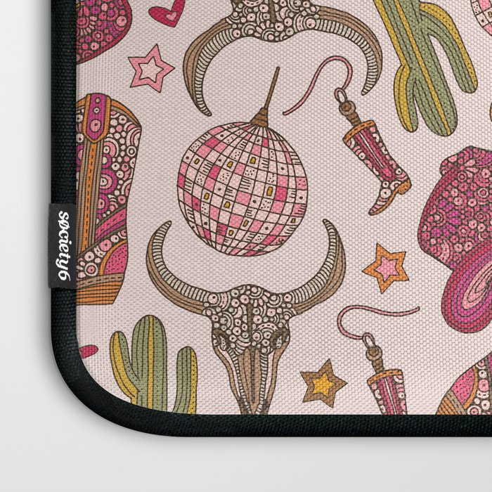 Western Disco Dreams , Cowgirl Pattern Laptop Sleeve Gallery Image 3
