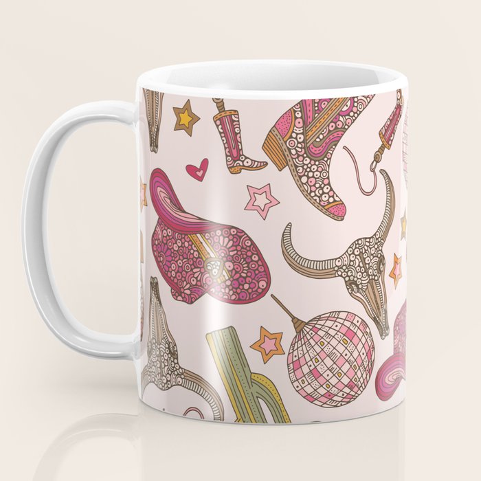 Western Disco Dreams , Cowgirl Pattern Coffee Mug Gallery Image 3
