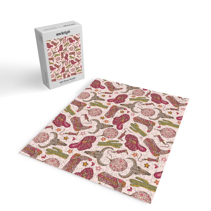 Western Disco Dreams , Cowgirl Pattern Jigsaw Puzzle Gallery Image 2