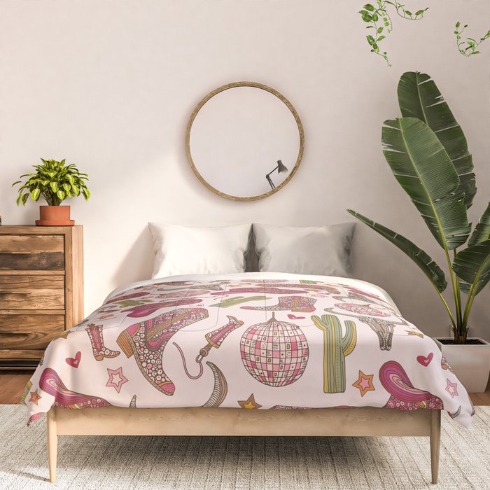 Western Disco Dreams , Cowgirl Pattern Comforter Gallery Image 3
