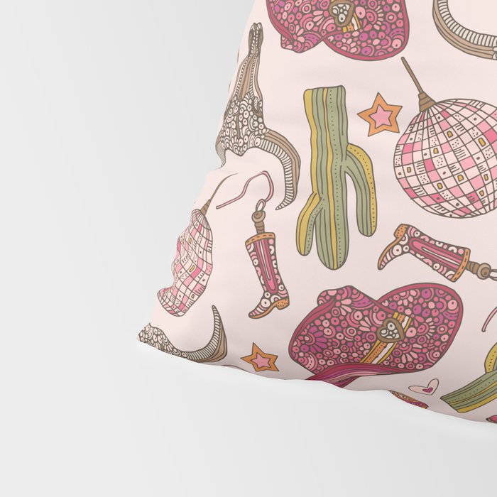 Western Disco Dreams , Cowgirl Pattern Pillow Sham Gallery Image 4
