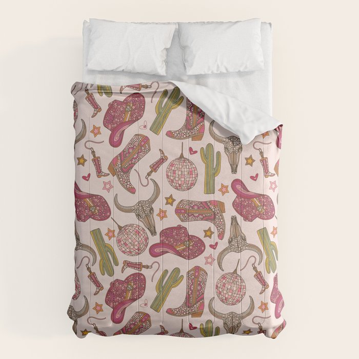 Western Disco Dreams , Cowgirl Pattern Comforter Gallery Image 6