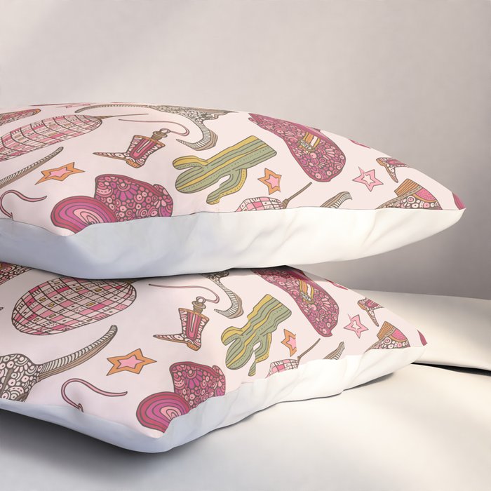 Western Disco Dreams , Cowgirl Pattern Pillow Sham Gallery Image 3